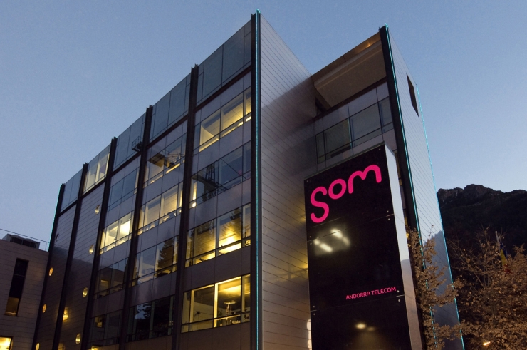 Edifici de Som Andorra Telecom de Santa Coloma.